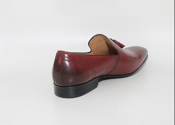 Tassel Нижние каблуки Свадебные туфли Loafers стиль Бык круглый палец Ручной Оксфордские туфли