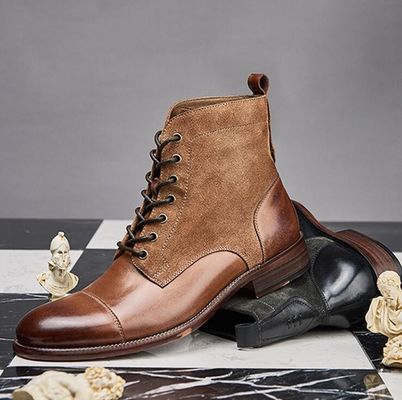 Зимние мужские пустынные сапоги из шерсти Мода итальянские ботинки с лодыжкой