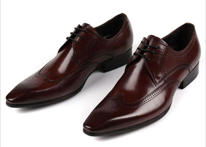 OEM Custom Classic Men Brogue Shoes Черная / коричневая Кофейная резьба Цветочная Оксфордская обувь