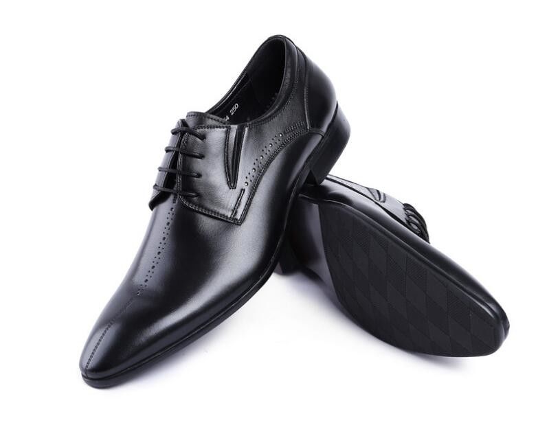 Бренд Wingtip Oxford Luxury Mens Leather Dress Shoes, резные настоящие кожаные туфли